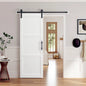 3-Panel Manufactured Wood Barn Door with Installation Hardware Kit