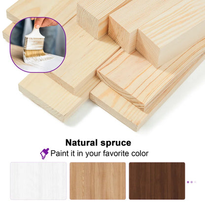 Unfinished Solid Wood Glass Bi-Fold Door With Installation Hardware Kit