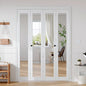 Mirrored Glass And Manufactured Wood Bi-Fold Door With Installation Hardware Kit