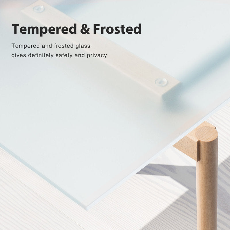 Frosted Glass And Solid Manufactured Wood Bi-Fold Door With Installation Hardware Kit