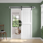 Paneled Manufactured Wood Barn Door with Installation Hardware Kit