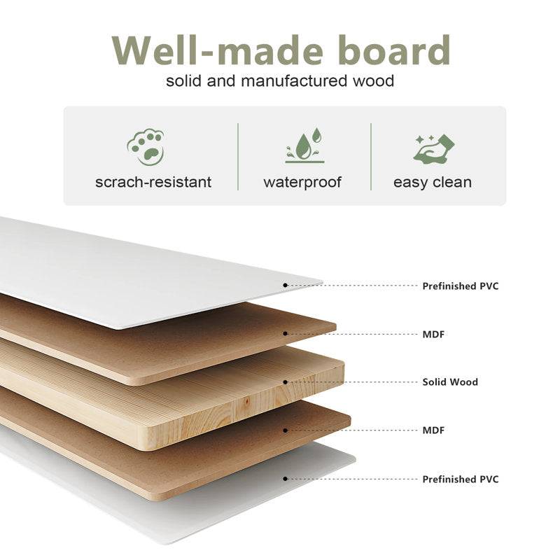 3-Panel Manufactured Wood Barn Door with Installation Hardware Kit