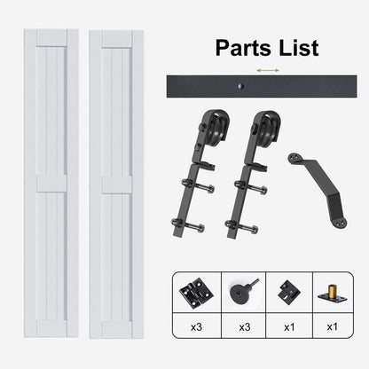 Paneled Manufactured Wood Bi-fold Door with Installation Hardware Kit