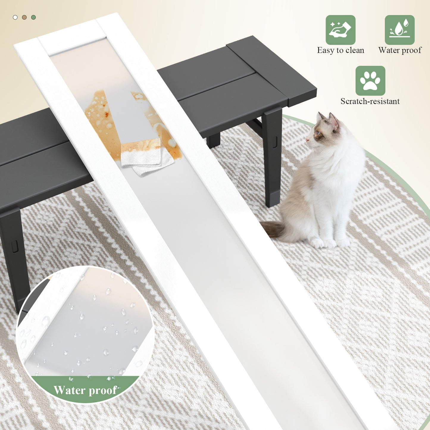 Modern Minimalist Folding Door | Space-Saving Interior Bi-Fold Door | White Wood Grain Finish | Closet / Storage Room / Partition Door | Smooth & Quiet Operation