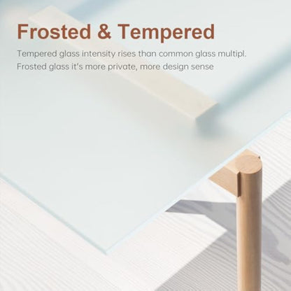 Fredbeck 30x84 Frosted Glass Barn Doors Aluminum Frame and 5.5ft Hardware Kit Included, Waterproof PVC Coating,Pre-Drilled Ready to Assemble，Brown, 3-Panels，Modern Interior Sliding Doors with Glass