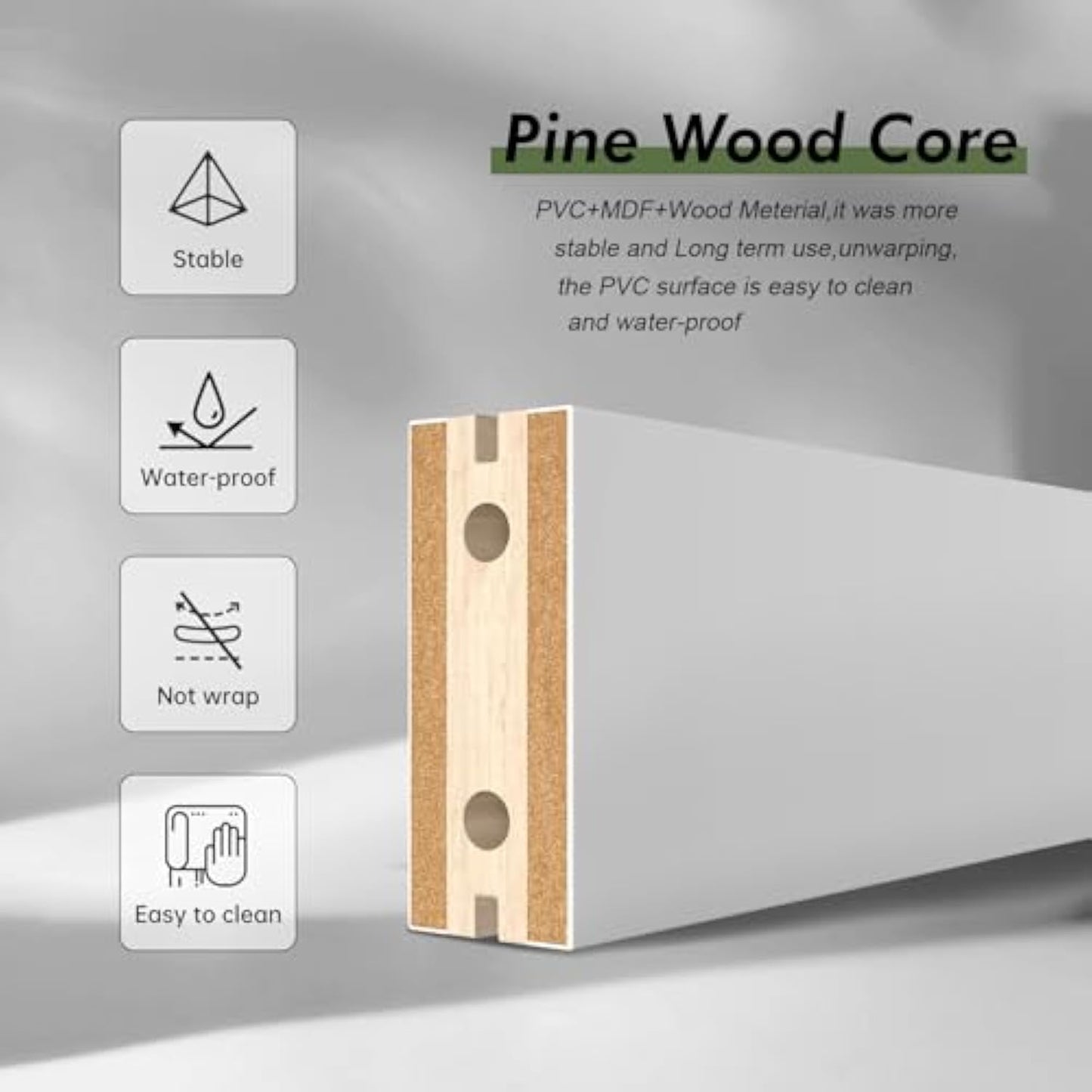 FREDBECK 24X84(Double 12x84) White Bifold Door Sliding Folding Barn Doors Double with  Hardware Kit & Handle,Solid MDF Door with Water-Proof PVC Surface for Closet,Assembly Required